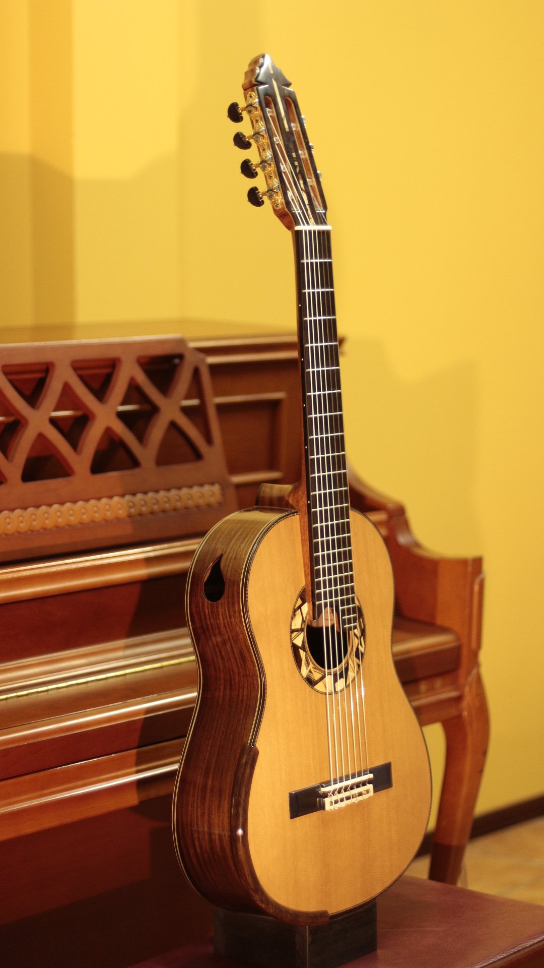 VIOLÃO 7 CORDAS NYLON JACARANDÁ INDIANO COM TAMPO DE CEDRO CANADENSE